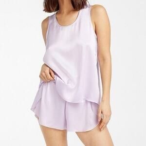 Lunya Washable Silk Short Set In Crescent Lavender Small NWOT